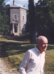 Photo of Clay Lancaster with Warwick Tower in the background.